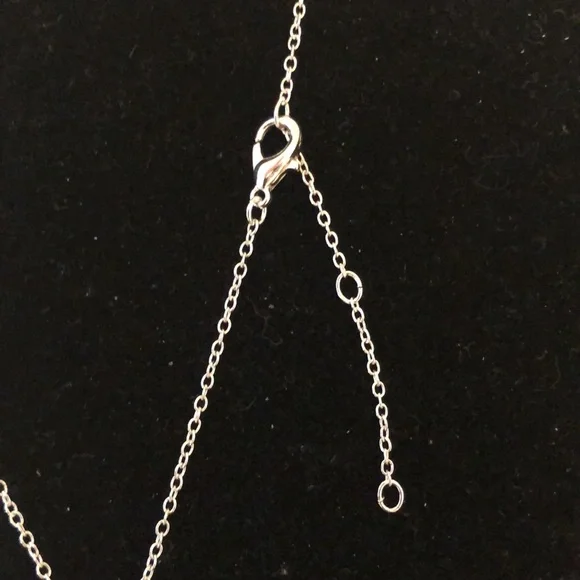 - Silver and Turquoise Heart Pendant Necklace - Picture 3 of 7